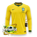 Camisa Brasil Manga Longa 2026 Amarela | Versão Jogador  | PrimeFut
